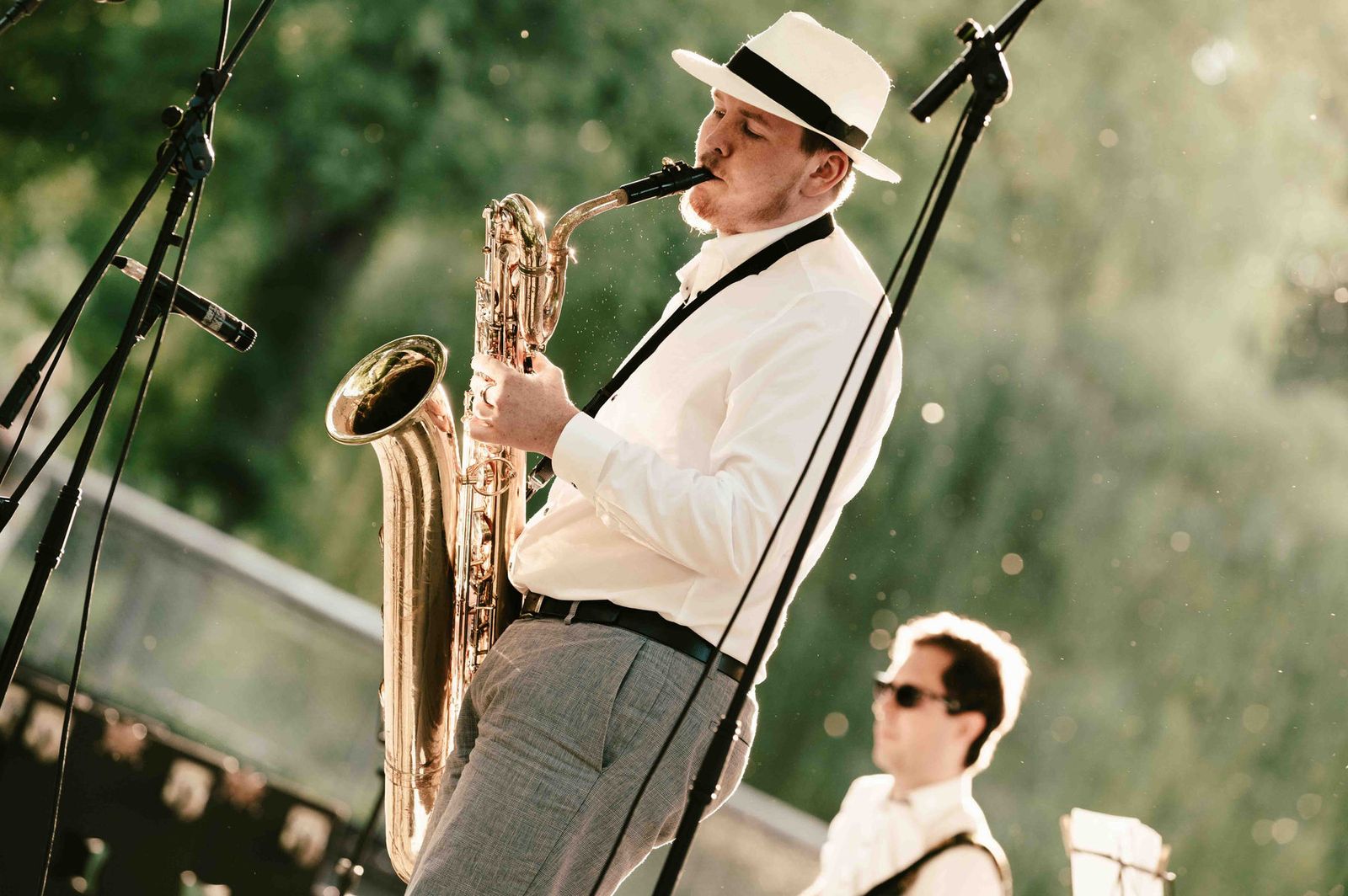 Konzertfoto: Saxofonist auf der Bühne